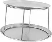KOCKSHION 1 Set Stainless Steel Seafood Display Tray Reusable Double Layer Serving Rack for Sashimi Oysters Shrimp Crab Towers for Parties Events