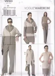 Vogue Wardrobe Sewing Pattern V9163 Misses Jacket Skirt Pants Size 14-22
