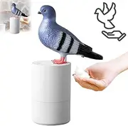 Bewinner Bird Soap Dispenser, Bird Poop Soap Dispenser, Blue Bird Automatic, Touchless Induction Refillable Pigeon Soap Dispenser for Kitchen Bathroom Hall (Blue)