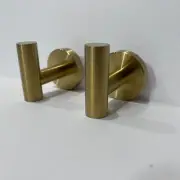 GERZWY Brushed Gold Towel, Robe Hooks (2)