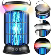 Solar Bug Zapper Outdoor, 4200V Mosquito Zapper, 4000Mah Rechargeable Bug Zap...