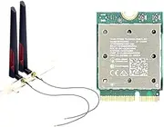 Binxind Tri Band WiFi7 QCNCM865 Bluetooth 5.4 Wireless WiFi Card Bluetooth 5.4 Wireless Wi-Fi for Win11 for 802.11be M.2 NGFF WLAN WiFi Card Only for Win11 Antenna