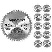(12 Pack) Supercraft PT23540 Circular Saw Blade TCT 235mm/9-1/4in x 40 Teeth