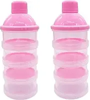 Goldenvalueable Non-Spill Baby Milk Powder Formula Dispenser/Storage Container, Pink (2pcs)