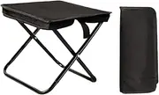 QSTDGVPW Camping Stool Seat Portable Folding Stool Folded Zipper Handbag Fishing Stool Camp Stool for Picnic Beach Hiking Barbecue