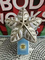 Bath & Body Works Gold Star Snowflakes Light Up Wallflowers Plug In Christmas