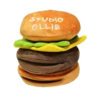 在飛比找momo購物網優惠-【Studio Ollie】起司漢堡 聞嗅玩具 唧唧聲(寵物
