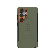 UAG Civilian Magnet Phone Case for Samsung Galaxy S25 Ultra (Olive Drab/Orange)