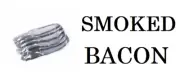 Pork Smoked Bacon, Label, Commercial, Food, B/W, Meat Takeaway, Asian, Indian