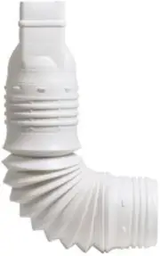 Flex-A-Spout White Plastic Flexible Downspout Extension 9" Gutter Drain Pipe