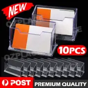 10 X Clear Desktop Business Card Holder Display PMMA Stand Plastic Desk Shelf AU
