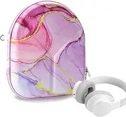 Geekria NOVA Headphones Case Compatible with JBL Tune 770NC, Tune 760NC, Tune 750NC, Tune 720BT, Live 770NC Case, Replacement Hard Shell Travel Carrying Bag with Cable Storage (Pink Marble)