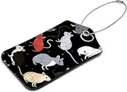 [VTGHDEEQ] Luggage Tags for Suitcases,Travel Tags for Luggage,Animal Print Mouse,2-Pc