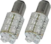 24V S25 Bay15d FLUXLED 18 Row Red Set of 2