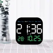 LED Digital Wall Clock Time Temperature Date Week Display with Remote Control