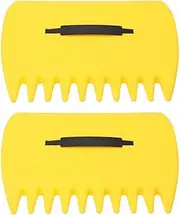 AIMALL 2PCS Garden Leaf Collection Rake – 13.4 x 9.6 Inch Lightweight Plastic Leaf Grabber for Outdoor Debris and Gardening Cleanup