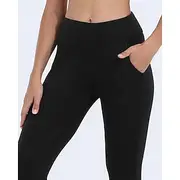 Women's Slacks Leggings Streetwear Casual Full Length Natural Plain Pocket Elastic Waist Comfy Street Holiday Weekend Black Dark Navy Winter Regular Fit