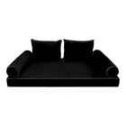 STYLE V1 Twin Velvet Contrast Indoor Daybed Mattress Pillow |COVER ONLY| AD374