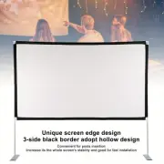 120in Projector Screen with Stand 16:9 Movie Screen Outdoor Indoor 3D Cinema