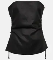 [SIR] SIR Josefina strapless linen top AU 6 black