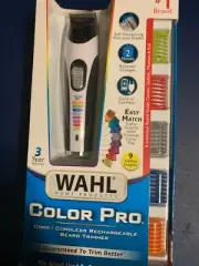 WAHL HOME PRODUCTS COLOR PRO CORD/ CORDLESS RECHARAGABLE BEARD TRIMMER 9 CUTTING