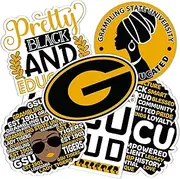 Desert Cactus Grambling State University Sticker Tigers Stickers Vinyl Decals Laptop Water Bottle Car Scrapbook (T2-HBCU C)