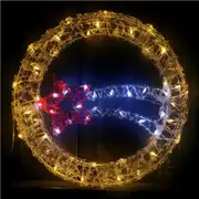 Christmas Decoration Solar Powered Spun Acrylic 40cm Disc Shooting Star LED Lit Outdoor Decoration