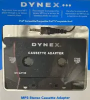 DYNEX AUX MP3 Stereo Cassette Tape Adapter - Black DX-CA100