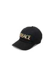 Versace Logo Embroidered Baseball Cap 58 Black