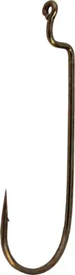 Gamakatsu 54114 Worm Hook Size 4/0 Needle Point Round Bend Offset