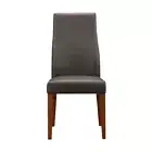 TRISTAM LEATHER DINING CHAIR BROWN/BLACKWOOD