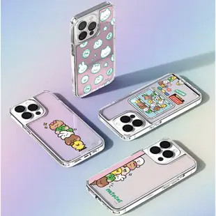 韓國 LINE minini 布朗熊 熊美 可妮兔 莎莉 蘋果 iPhone 14 13 Pro MAX 全息 手機殼