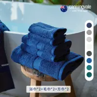 在飛比找momo購物網優惠-【canningvale】皇家璀璨系列美國精梳棉毛巾6件組-