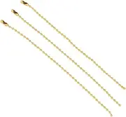 [COHEALI] 50pcs Circular Bead Chain 2.4mm Tag Chain Iron Pendant Necklace for Jewelry Making