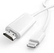 [Apple MFi Certified] Apple Lightning to HDMI Cable Adapter for iPhone to TV, 1080P Lightning to Digital AV Adapter Sync Screen Connector for iPhone 14 13 12 11 Pro Max XS XR to HDTV Projector Monitor