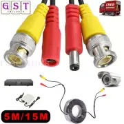 5M-15M BNC DC Power Lead CCTV Security Camera DVR Video Record Extension Cable