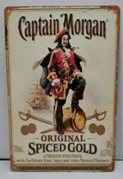 Metal Sign - Captain Morgan Original Spiced Gold- Vintage Look Reproduction