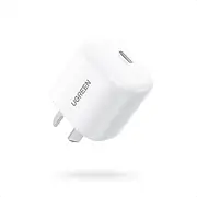 UGREEN Mini 20W USB C Charger AU Plug, PD Fast Charging Block Type C Power Adapter for iPhone 16 Pro Max/16 Plus/15 Pro Max/14/13/12/11, Galaxy S25 Ultra/S24, Pixel 9/8/7, iPad Pro, AirPods Pro 2