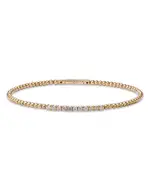 Bloomingdale's Fine Collection Diamond Station Bangle Bracelet in 14K Yellow Gold, 0.45 tcw