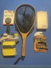 5 New Fishing Items Cabela’s Net Fishpond Line Holder Magic Scaler Grabber Case