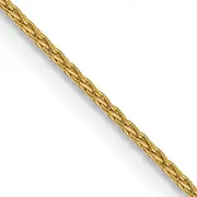 14K Yellow Gold 16 Inch 1mm Parisian Wheat With Lobster Clasp Chain
