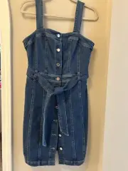 ❤️ WHITE HOUSE BLACK MARKET DENIM DRESS SIZE: 6 NEW W/TAGS