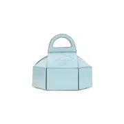 [Moschino] Moschino-Light Blue Leather Cake Bag-Donna OS OS