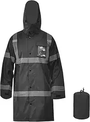 [AYKRM] Stay Safe and Dry in the Rain with our Hi Vis Waterproof Jacket - High Visibility and Warm Raincoat for Men and Women