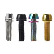 10Pcs Bicycles Stem Screw Bike Stem Bolts Tapered Head Bolts Screws with Washers