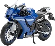 for R1 1: 12 Off-Road Alloy Motorcycle Model Ornament Toy Motorcycle Engine Toy Replica Model(Blue)
