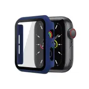 ZUSLAB Apple Watch Series 6 5 4 SE 40mm JX Hard PC Case with Tempered Glass Screen Protector - Sea Blue