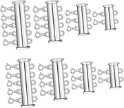 Beatifufu Necklace Layering Clasps Pearl Buckle Bracelet Connectors Slide Tube Clasp Multi Strands Jewelry Buckle