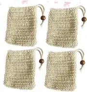 Healeved Drawstring Soap Storage 4pcs Foaming Net Bag Maker Facial Net Soap Holder Face Washing Perfect for Travel