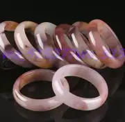 Natural Violet Golden Silk Jade Gemstone Bangle Bracelet 56-64mm Women Jewelry